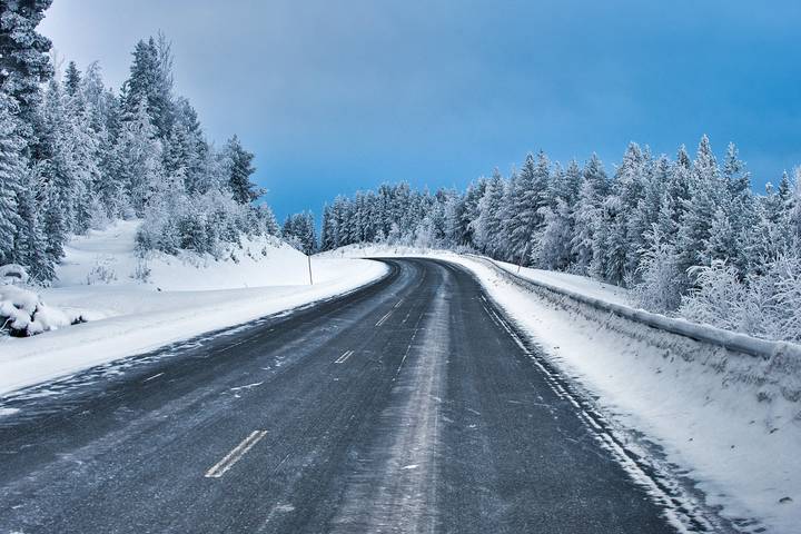 Autofahren Winter Schweden
